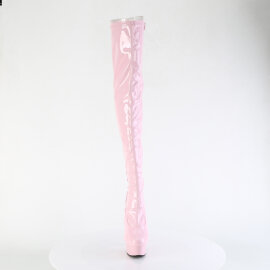 Pleaser DELIGHT-3063 Cuissardes à plateforme Revêtement laqué Rose EU-35 / US-5