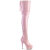 Pleaser DELIGHT-3063 Cuissardes à plateforme Revêtement laqué Rose EU-35 / US-5
