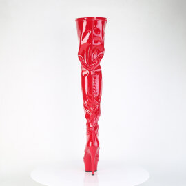 Pleaser DELIGHT-4000 Cuissardes à plateforme Revêtement laqué Rouge EU-36 / US-6