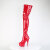 Pleaser DELIGHT-4000 Cuissardes à plateforme Revêtement laqué Rouge EU-36 / US-6