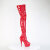 Pleaser DELIGHT-4000 Cuissardes à plateforme Revêtement laqué Rouge EU-36 / US-6