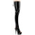 Pleaser DELIGHT-4017 Cuissardes à plateforme Revêtement laqué Noir EU-35 / US-5