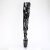 Pleaser DELIGHT-4017 Cuissardes à plateforme Revêtement laqué Noir EU-35 / US-5