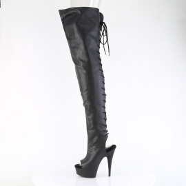 Pleaser DELIGHT-4019 Cuissardes à plateforme Similicuir Noir EU-42 / US-12