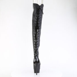 Pleaser DELIGHT-4019 Cuissardes à plateforme Similicuir Noir EU-42 / US-12