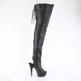 Pleaser DELIGHT-4019 Cuissardes à plateforme Similicuir Noir EU-42 / US-12