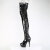 Pleaser DELIGHT-4050 Cuissardes à plateforme Revêtement laqué Noir EU-38 / US-8