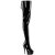 Pleaser DELIGHT-4063 Cuissardes à plateforme Revêtement laqué Noir EU-35 / US-5
