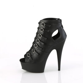 Pleaser DELIGHT-600-11 Bottines à plateforme Similicuir Noir EU-35 / US-5