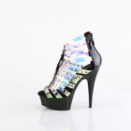Pleaser DELIGHT-600-9 Bottines à plateforme Revêtement laqué Holo Multicolore EU-36 / US-6