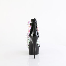 Pleaser DELIGHT-600-9 Bottines à plateforme Revêtement laqué Holo Multicolore EU-35 / US-5