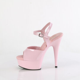 Pleaser DELIGHT-609 Sandales à plateforme Revêtement laqué Rose EU-35 / US-5