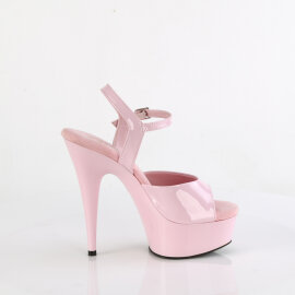 Pleaser DELIGHT-609 Sandales à plateforme Revêtement laqué Rose EU-35 / US-5