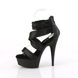 Pleaser DELIGHT-620 Sandales à plateforme Tissu Noir EU-37 / US-7