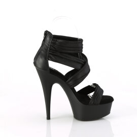 Pleaser DELIGHT-620 Sandales à plateforme Tissu Noir EU-37 / US-7