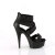 Pleaser DELIGHT-620 Sandales à plateforme Tissu Noir EU-37 / US-7
