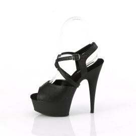 Pleaser DELIGHT-624-1 Sandales à plateforme Similicuir Noir EU-36 / US-6