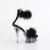 Pleaser DELIGHT-624F Sandales à plateforme Transparent Noir EU-38 / US-8