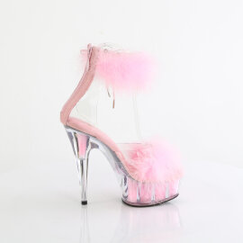 Pleaser DELIGHT-624F Sandales à plateforme Transparent Rose EU-35 / US-5