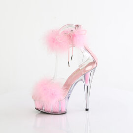 Pleaser DELIGHT-624F Sandales à plateforme Transparent Rose EU-39 / US-9