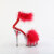 Pleaser DELIGHT-624F Sandales à plateforme Transparent Rouge EU-36 / US-6