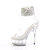 Pleaser DELIGHT-624RS Sandales à plateforme Transparent Strass Argent EU-37 / US-7