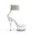 Pleaser DELIGHT-624RS Sandales à plateforme Transparent Strass Argent EU-37 / US-7