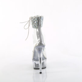 Pleaser DELIGHT-624RS-02 Sandales à plateforme Transparent Strass EU-38 / US-8