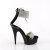 Pleaser DELIGHT-627RS Sandales à plateforme Transparent Strass Noir EU-36 / US-6