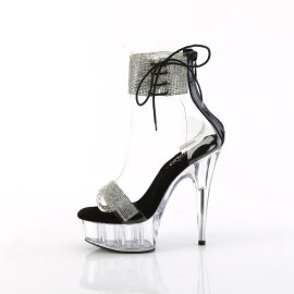 Pleaser DELIGHT-627RS Sandales à plateforme Transparent Strass EU-37 / US-7