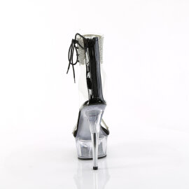 Pleaser DELIGHT-627RS Sandales à plateforme Transparent Strass EU-37 / US-7