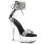 Pleaser DELIGHT-627RS Sandales à plateforme Transparent Strass EU-37 / US-7