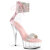 Pleaser DELIGHT-627RS Sandales à plateforme Transparent Strass Argent EU-38 / US-8