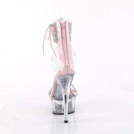 Pleaser DELIGHT-627RS Sandales à plateforme Transparent Strass Argent EU-39 / US-9