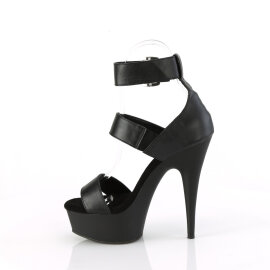 Pleaser DELIGHT-629 Sandales à plateforme Similicuir Noir EU-37 / US-7