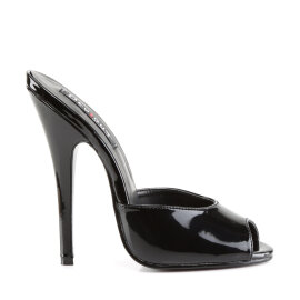 Devious DOMINA-101 Mules Revêtement laqué Noir EU-39 / US-9