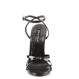 Devious DOMINA-108 Sandales Revêtement laqué Noir EU-36 / US-6