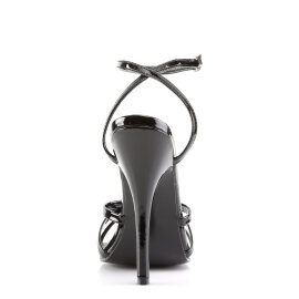Devious DOMINA-108 Sandales Revêtement laqué Noir EU-44 / US-14