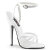 Devious DOMINA-108 Sandales Revêtement laqué Blanc EU-37 / US-7