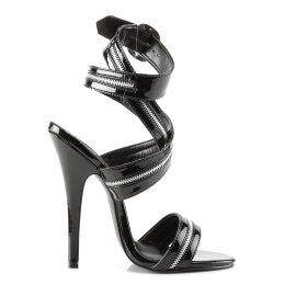 Devious DOMINA-119 Sandales Revêtement laqué Noir EU-42 / US-12