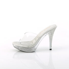 Fabulicious ELEGANT-401 Mules à plateforme Transparent EU-37 / US-7