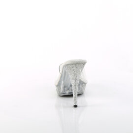 Fabulicious ELEGANT-401 Mules à plateforme Transparent EU-37 / US-7