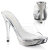 Fabulicious ELEGANT-401 Mules à plateforme Chrome Transparent Argent EU-38 / US-8
