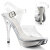 Fabulicious ELEGANT-408 Sandales à plateforme Chrome Transparent Argent EU-38 / US-8