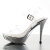 Fabulicious ELEGANT-408 Sandales à plateforme Chrome Transparent Argent EU-39 / US-9