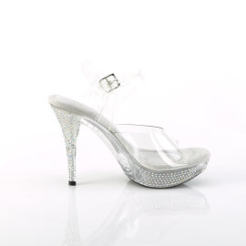 Fabulicious ELEGANT-408ABRS Sandales à plateforme Transparent Strass EU-36 / US-6