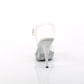 Fabulicious ELEGANT-408ABRS Sandales à plateforme Transparent Strass EU-38 / US-8
