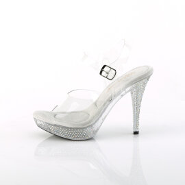 Fabulicious ELEGANT-408ABRS Sandales à plateforme Transparent Strass EU-39 / US-9