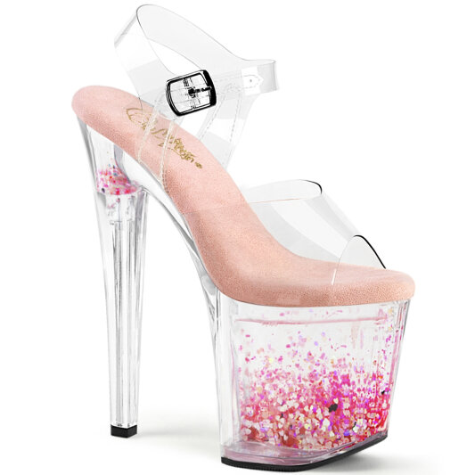 Pleaser ENCHANT-708AQUA-03 Sandales à plateforme Transparent Rose EU-37 / US-7