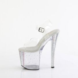 Pleaser ENCHANT-708RS-01 Sandales à plateforme Transparent Strass EU-38 / US-8